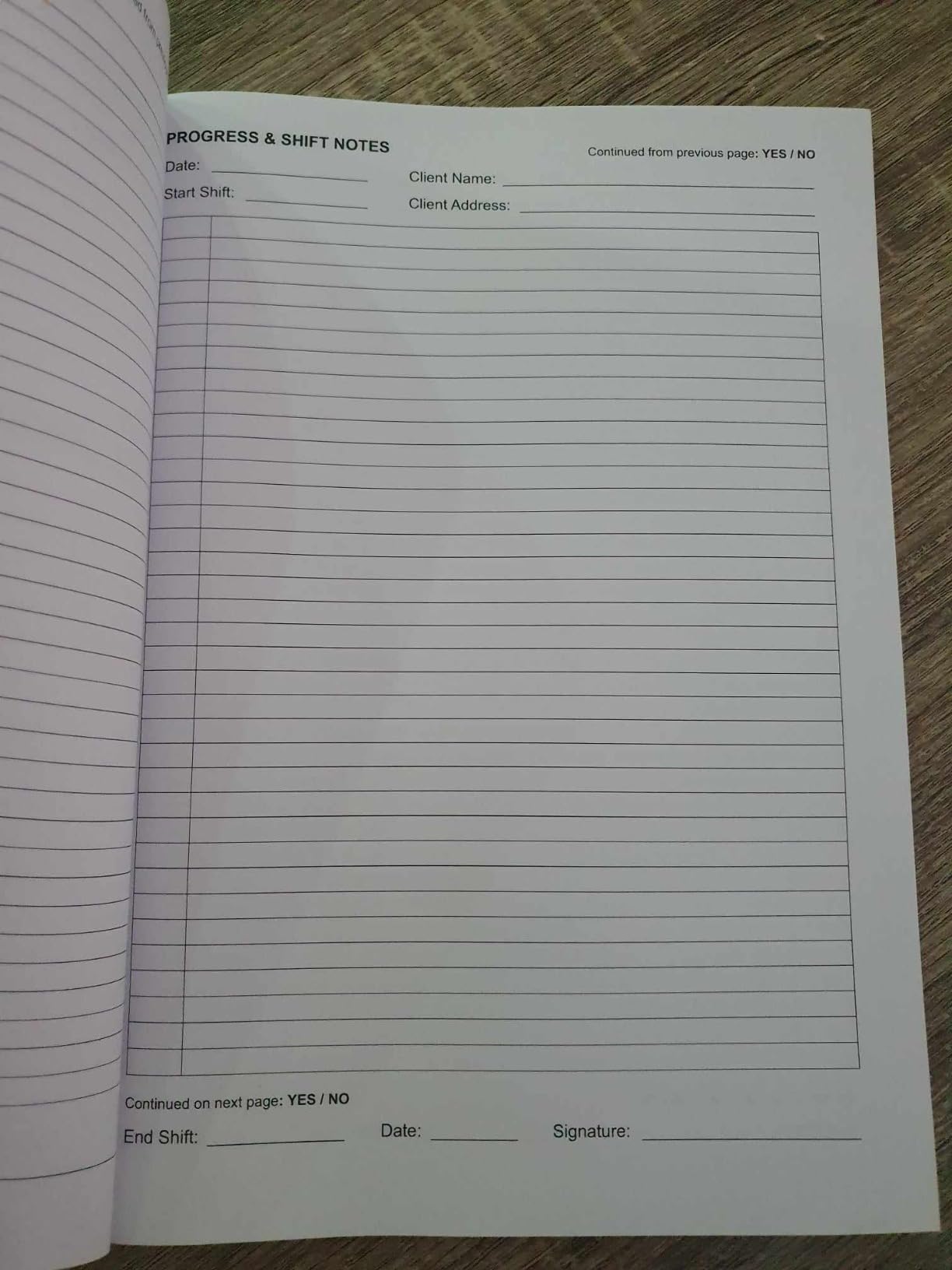 Shift Notes Taking Example Shift Notes Logbook: for Australian Support Workers : Workers ...
