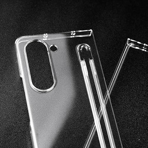 Miniatura 4 de Funda transparente para Galaxy Z Fold 5 con soporte para bolígrafo S, antiamarilleo, delgada, transparente, funda protectora para teléfono con