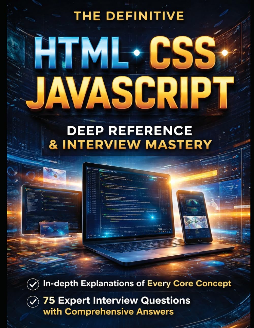 THE DEFINITIVE HTML · CSS · JAVASCRIPT INTERVIEW MASTERY: In-depth explanations of every core concept 75 Expert Interview Questions with Comprehensive Answers