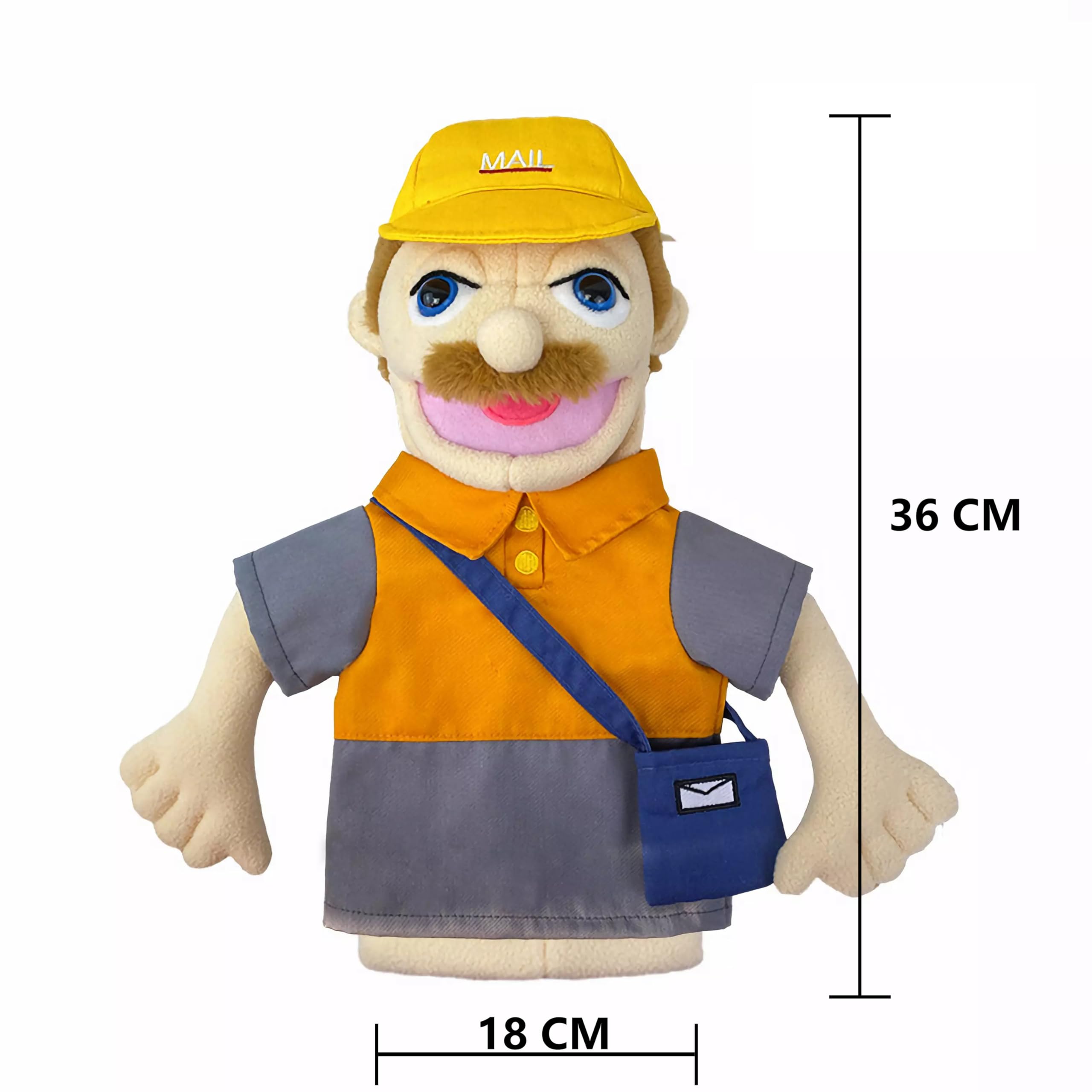 LOMTRATS Theater Hand Puppets for kids,Includes Teacher, policeman, farmer, pirate, detective, etc. with Movable Open Mouths,Perfect for Storytelling,Teaching,Festival Gifts,1 PCS with Joystick - Image 2