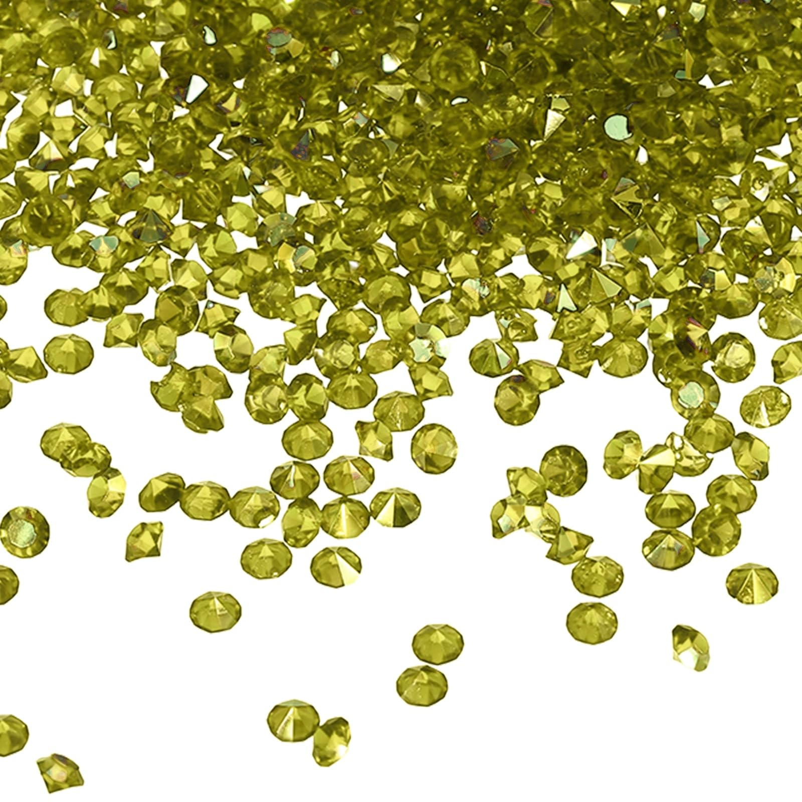 sourcing map 7200Pcs Wedding Table Scatter Confetti Diamond, 3mm Acrylic Bulk Fake Crystals Vase Diamonds Decorations for Table Centerpiece Wedding Bridal Party Vase Beads, Olive Green AB — image 1