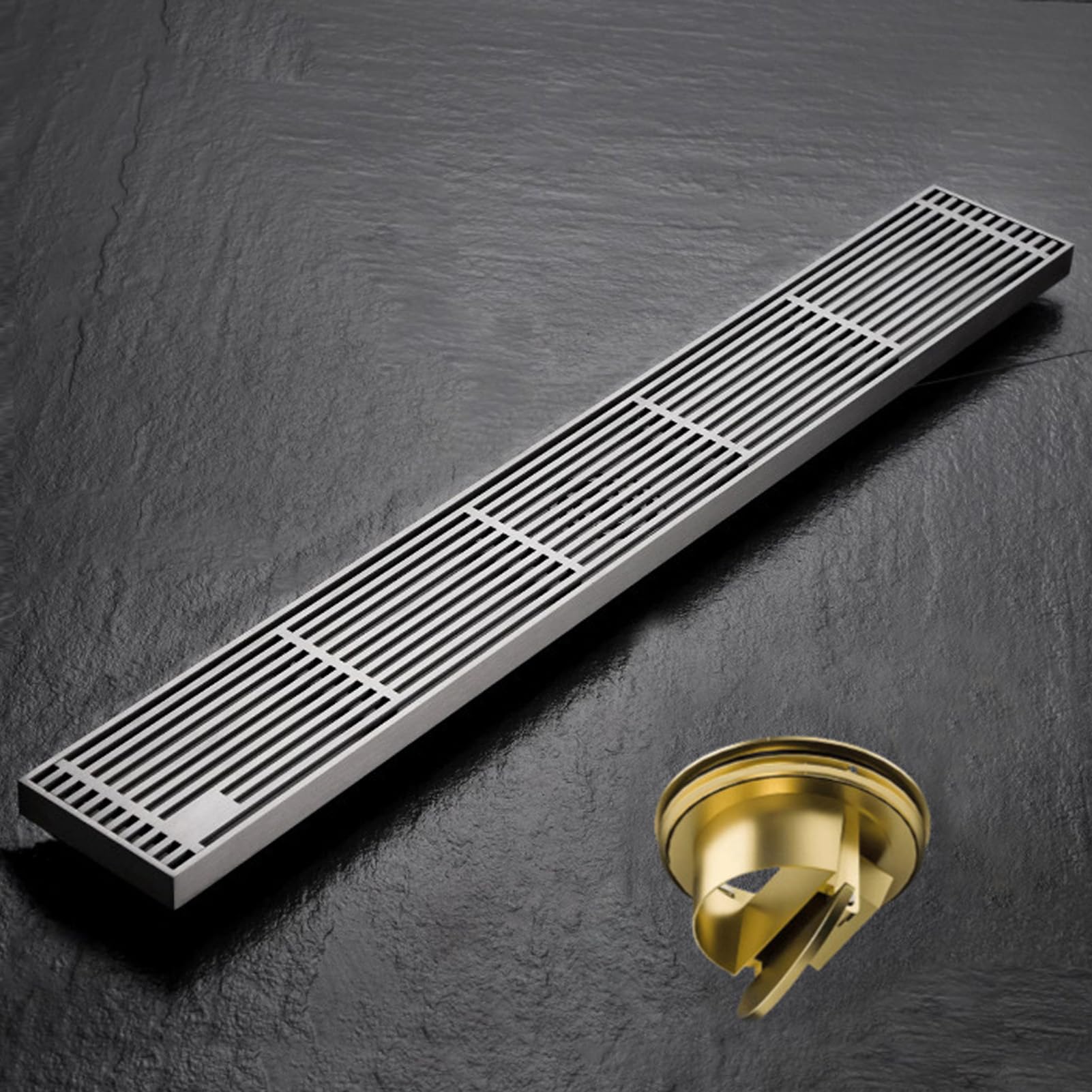 Canal de drain de douche linéaire avec débit d'eau efficace et filtre de vidange amovible