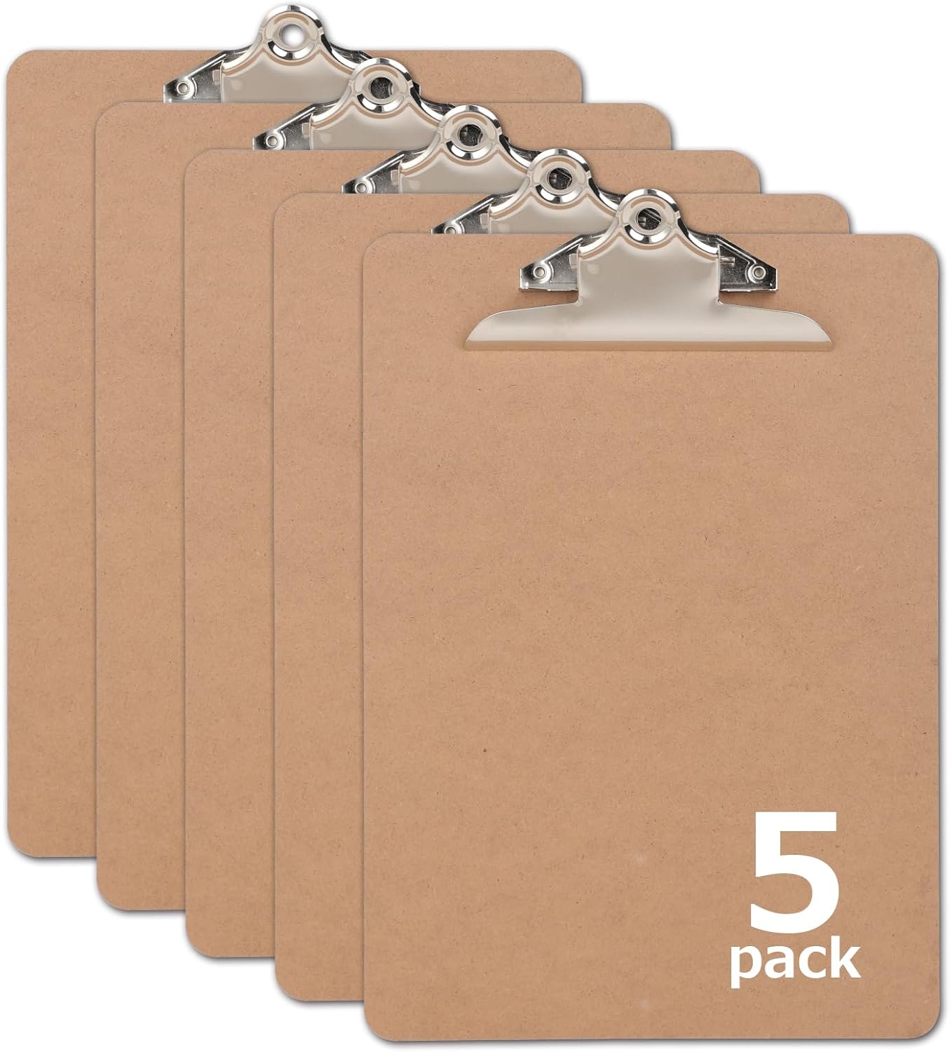 Wood Clipboard Set of 3, Letter Size 8.5 x 11 Clip Board with Heavy Duty Butterfly Clip, 9 x 12.5 in, Suitable for Classroom, Students, Kid, Office Supply & School Supply