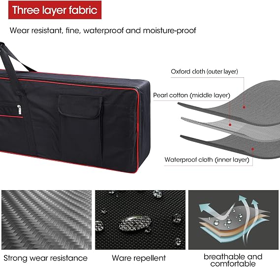 88 Keyboard Case Red and 61 Keyboard Carring Bag