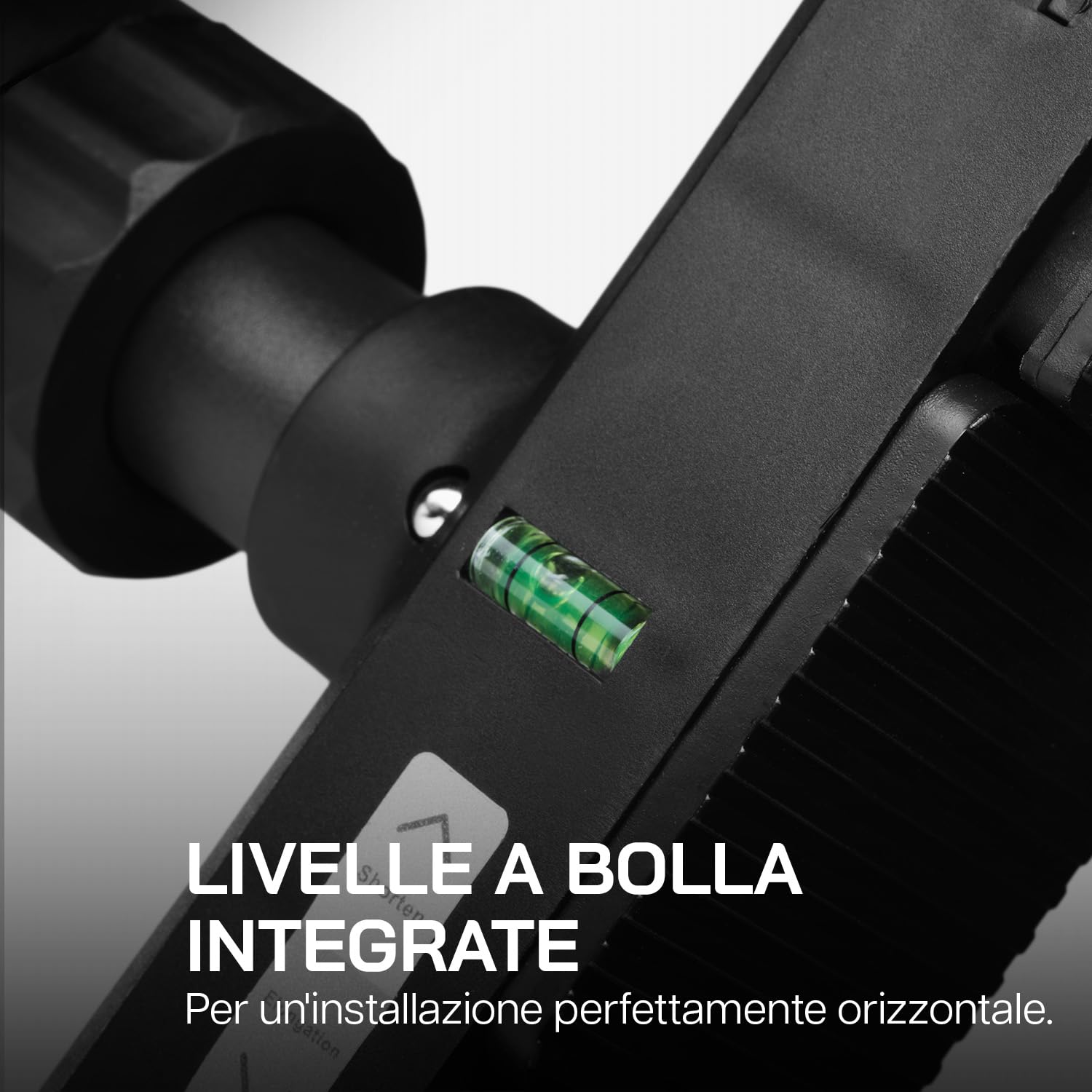 ERIC FLAG Barra per Trazioni da Porta senza Viti | Sbarra per Trazioni Regolabile 72-95 cm, Supporta fino a 200 kg | Sistema di Bloccaggio Sicuro, Livelle a Bolla Integrate | Ideale per Home Gym