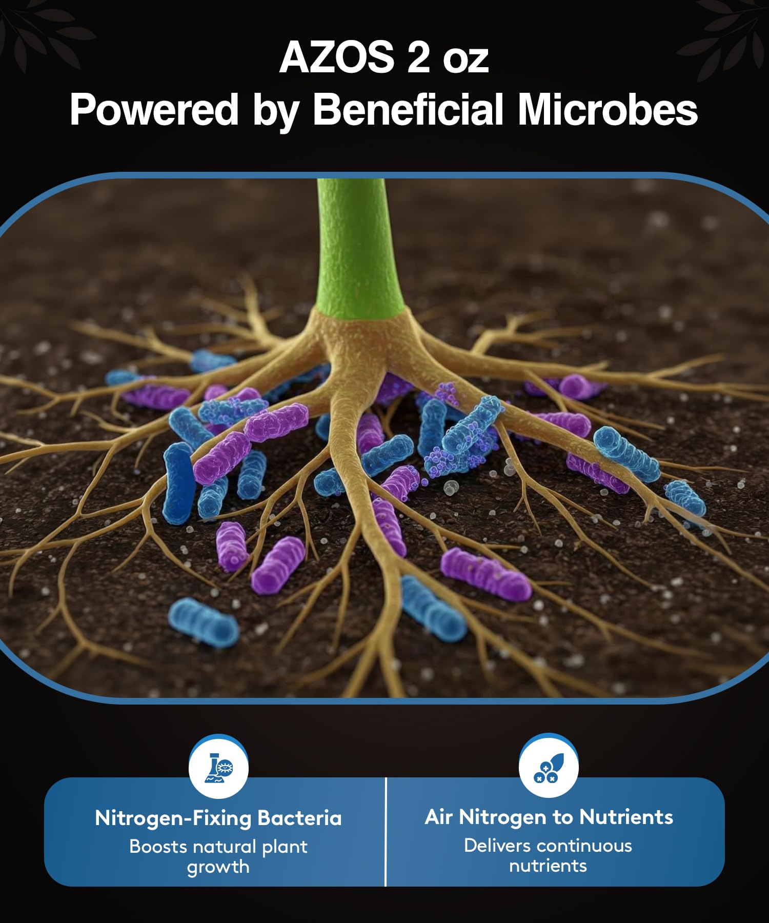 Xtreme Gardening Azos Bacterias beneficiosas, promotor de Crecimiento Natural, Bolsa de 6 onzas