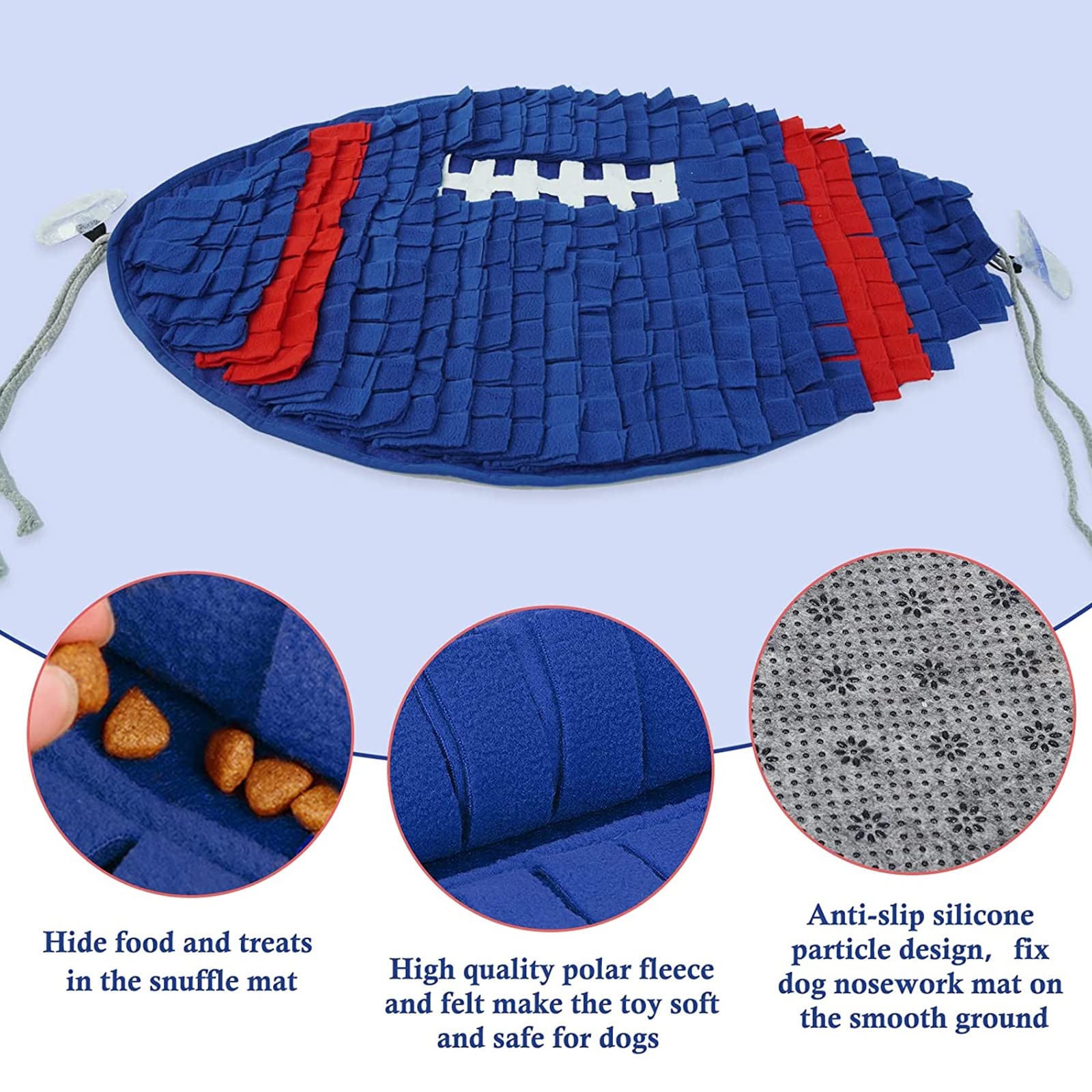 Snuffle Mat per Cani,Tappetino Olfattivo Cane Sniffing Tappeto Cane, Tappeto Cane Giochi Intelligenza, Tappetini Puzzle per Addestramento,Incoraggia Le Abilità di Foraggiamento