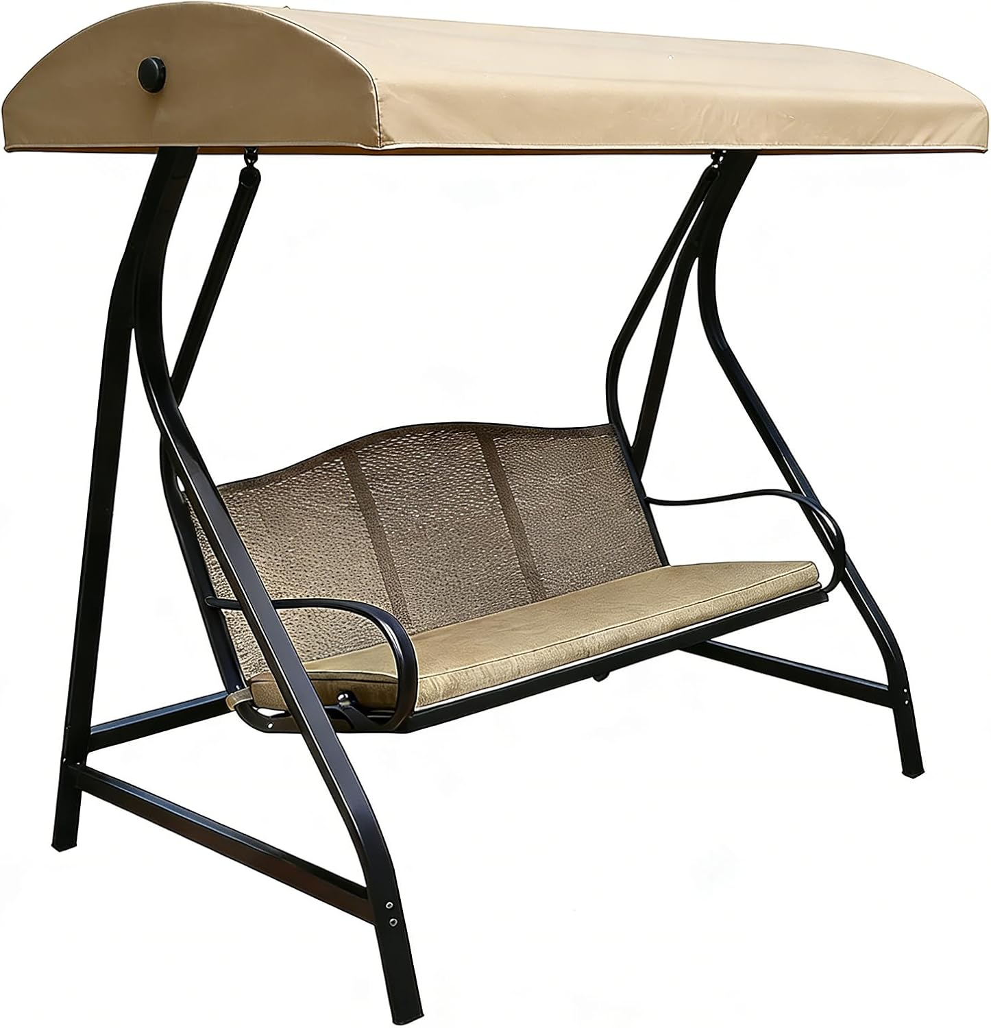 Outdoor Swing Canopy Replacement Top Cover, 420D All Weather Protection UV Waterproof for GCS00229C / GSS00132D Outdoor Swing,Swing Canopy Replacement Top Cover (Beige)