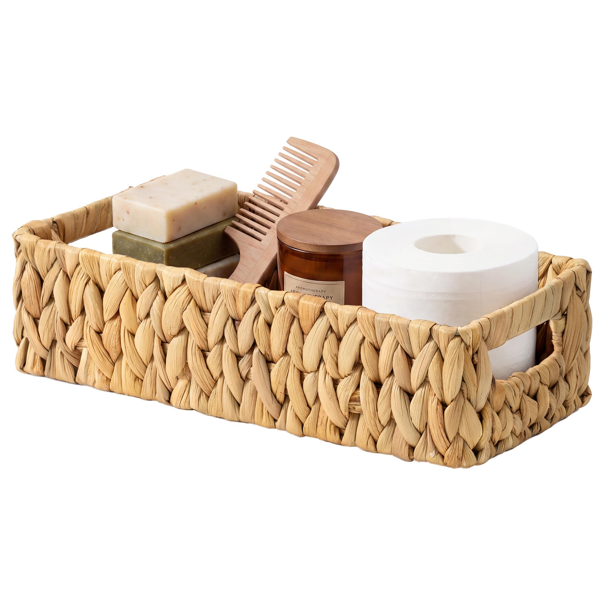 StorageWorks Toilet Paper Basket, Small Bathroom Basket Organizer