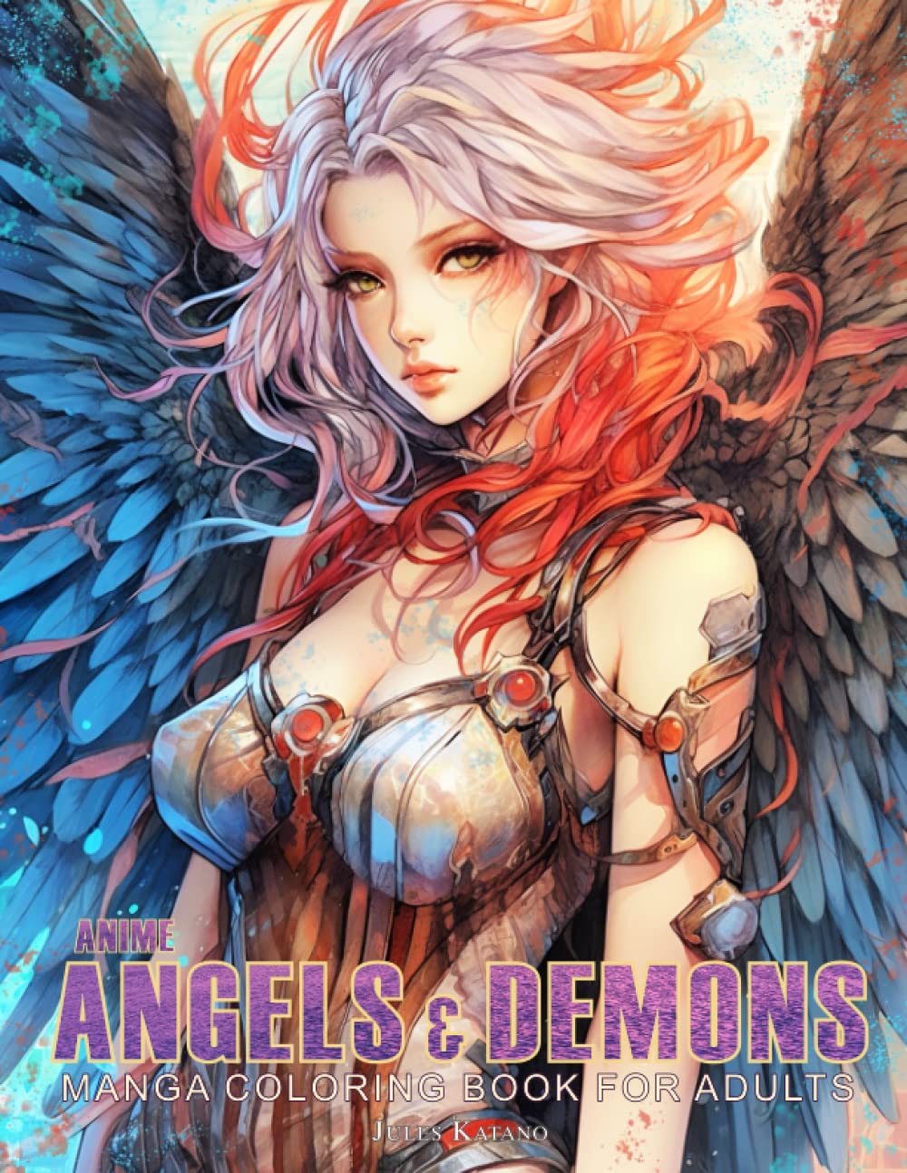 Anime Angels & Demons: Manga Coloring Book For Adults