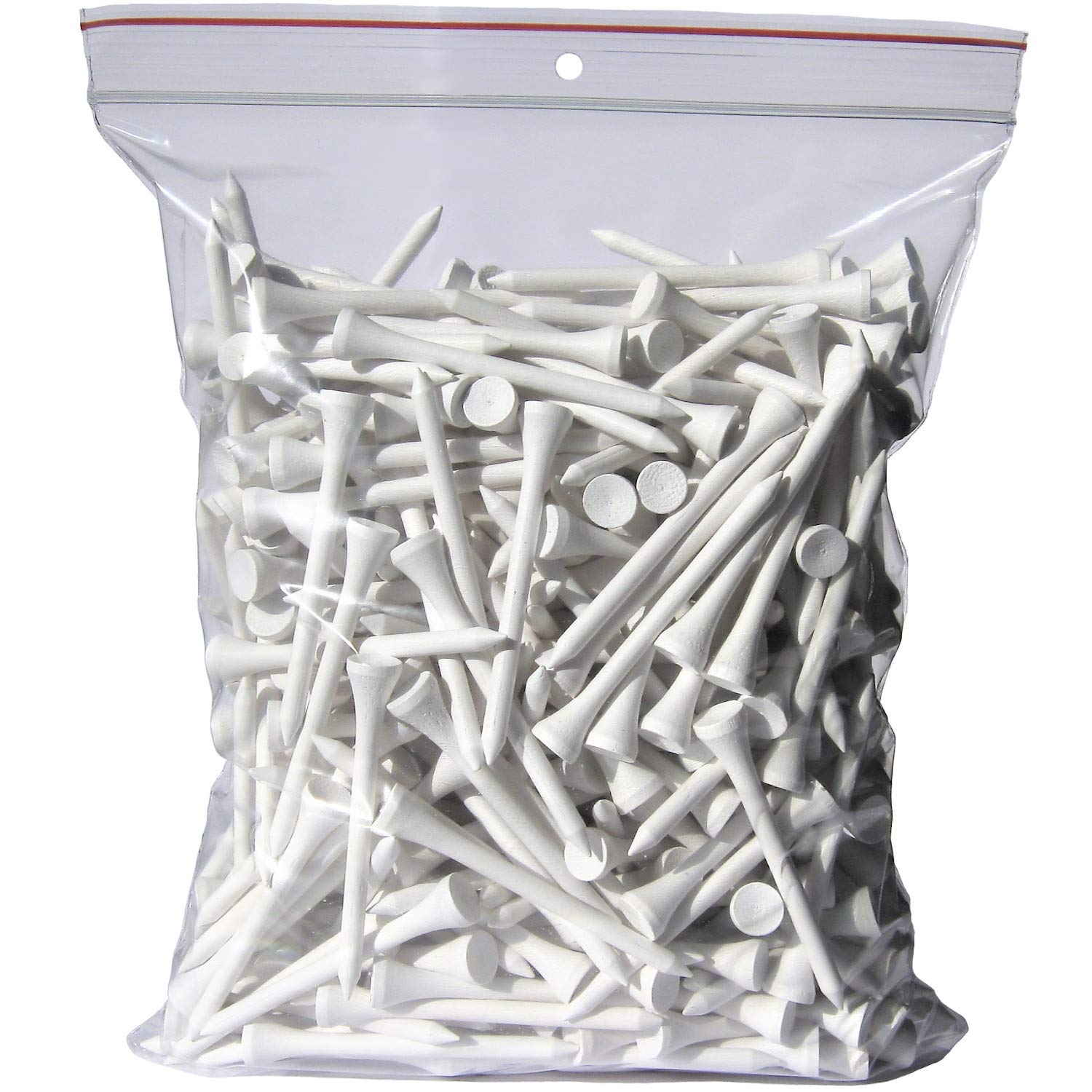 Premium Golf TEES - 70 mm (2 3/4") - 1.000 Stück - 100% Bambus - Farbe: weiß
