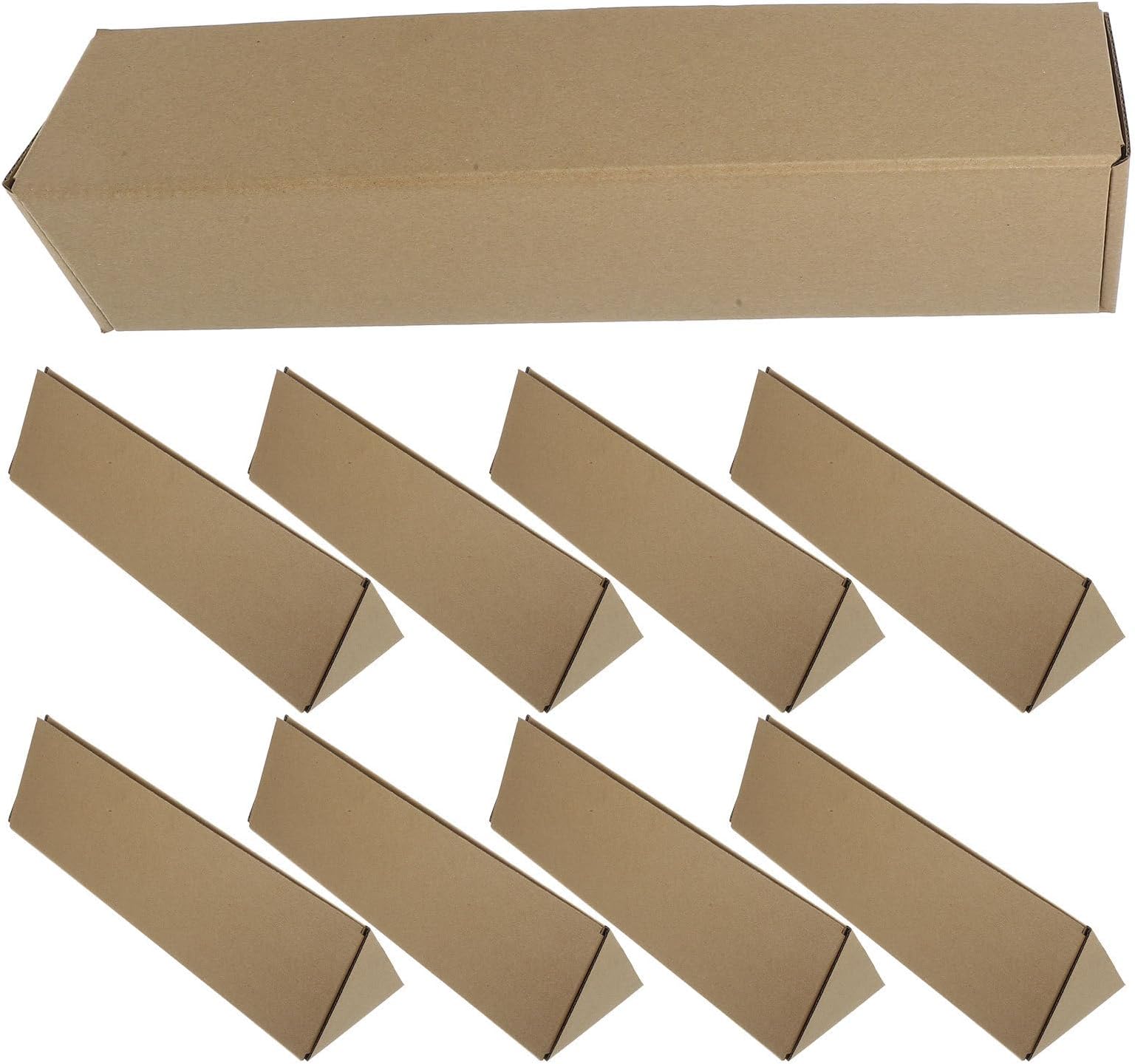 NOLITOY 10pcs Red Wine Packaging Box Triangle Paper Box for Documents Storage Tubes Packaging for Mailing Poster Tube Carrying Case