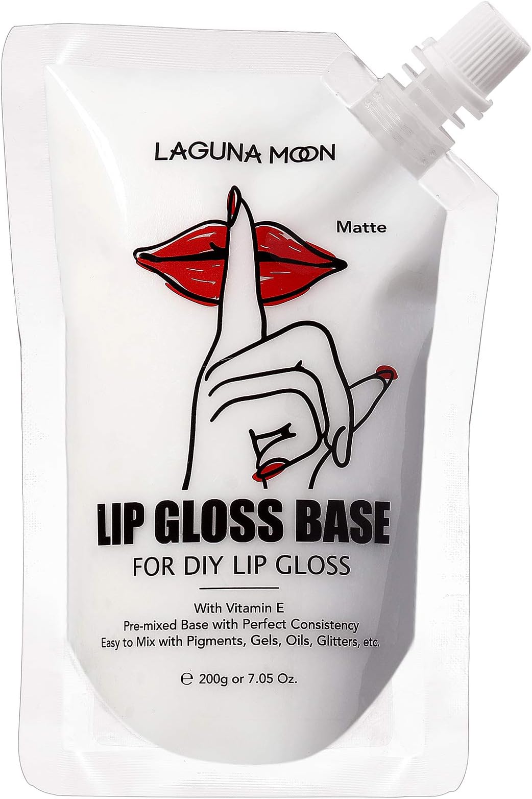 Matte Lip Gloss Base for DIY Lip Gloss Making Kit - 7.05oz Versagel with Vitamin E for Smooth, Hydrated & Moisturized Lips - Fragrance Free, Safe for Sensitive Skin - Supplies for Small Business