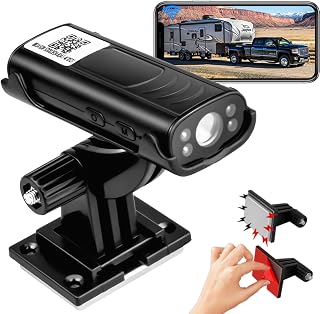RVsTrailer™ Reverse Hitch Guide Camera, rvstrailer Wireless Backup & Hitch Camera with Magnets and Stickers, Wireless Backup Camera, HD Waterproof Night Vision for rv Camper, Trucks, Trailer, Car.