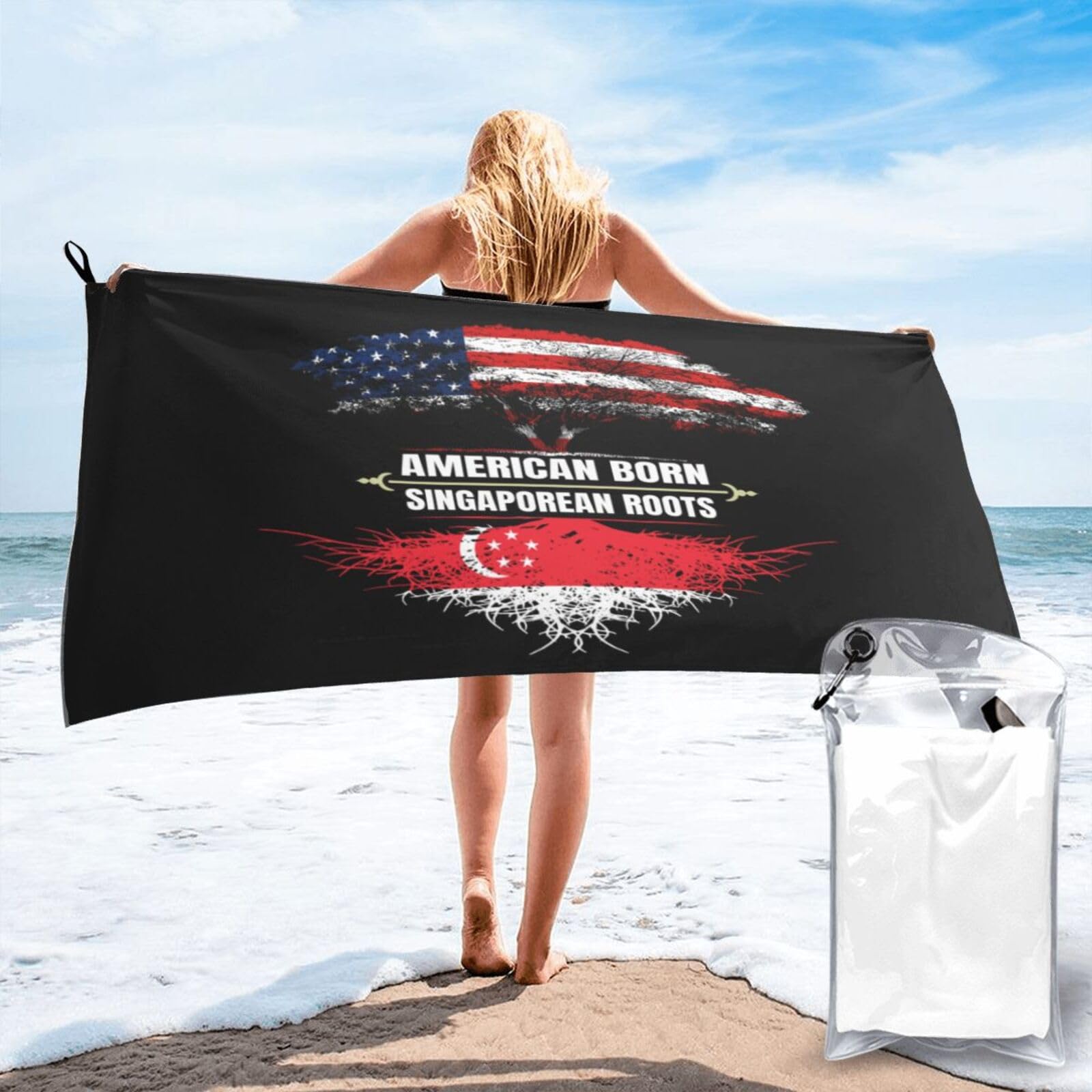 Serviette de plage séchage rapide Singapour USA pour sport et piscine