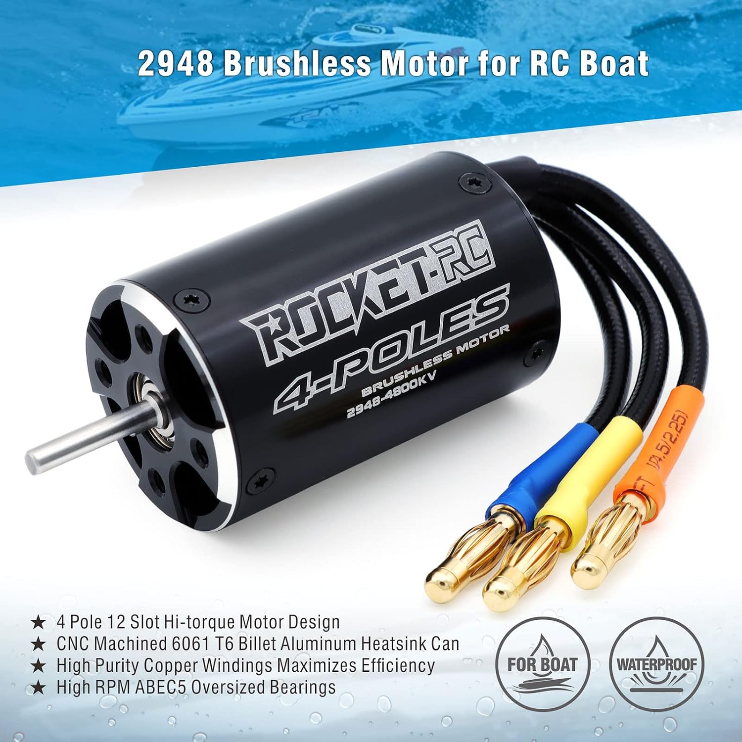 Surpass Hobby 2948 Brushless Motor features