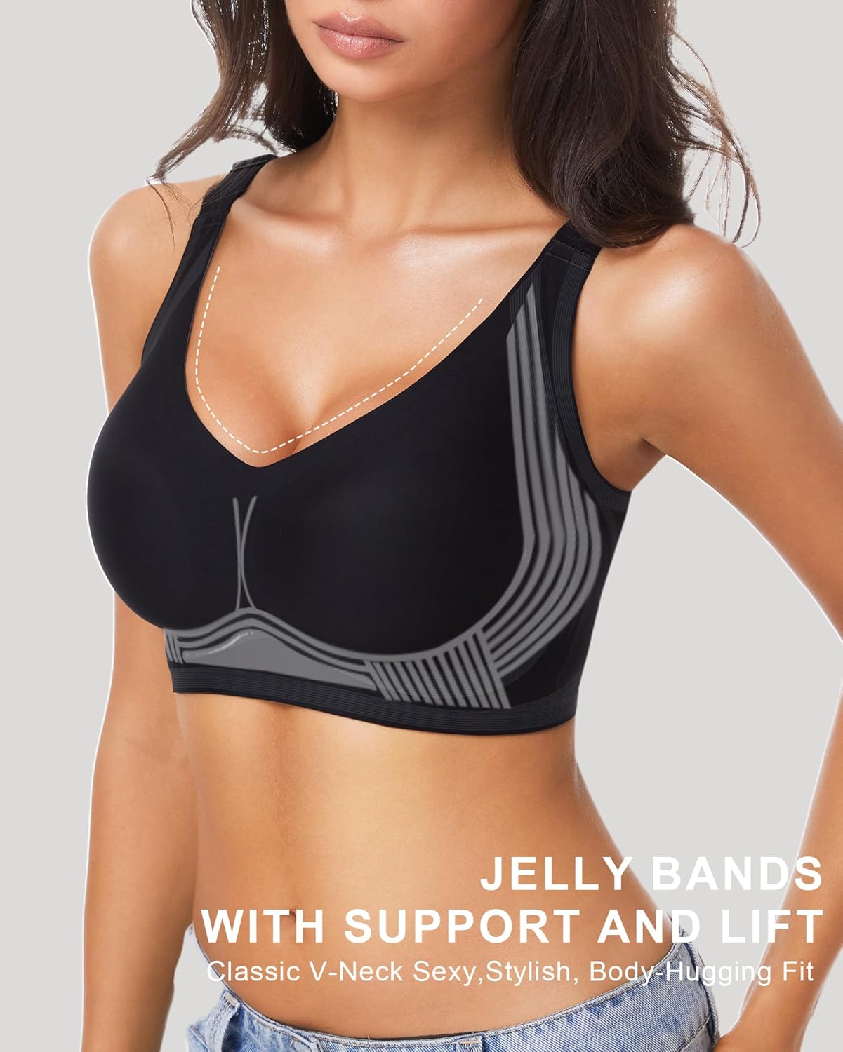 Wireless Bras for Women Full Coverage Supportive Push Up Bra Comfortable Seamless Yoga Friendly Fits 34C-40DD - Image 2