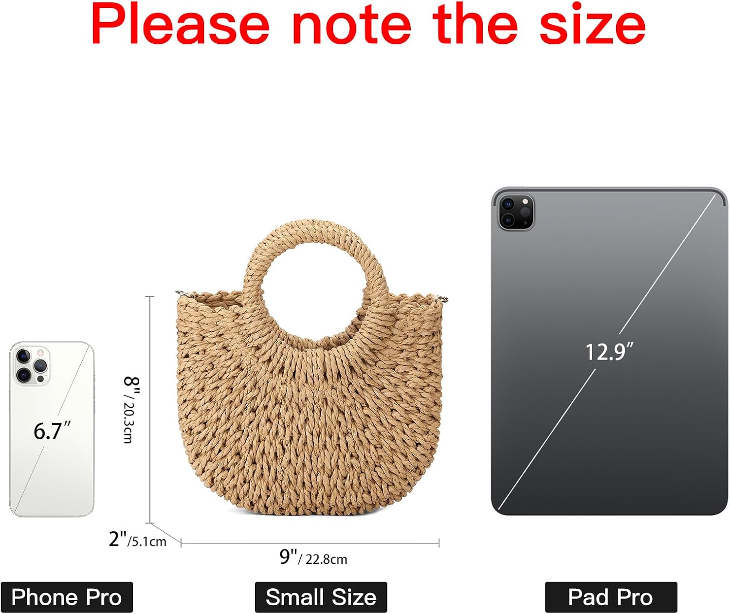 RNIEGA Small Straw Crossbody Bag for Women Woven Summer Shoulder Phone Purse Beach Handbag for Vacation