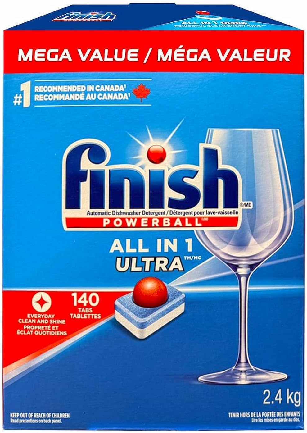 Finish All in 1 Powerball Fresh, 20ct, Dishwasher Detergent Tablets Health & Household