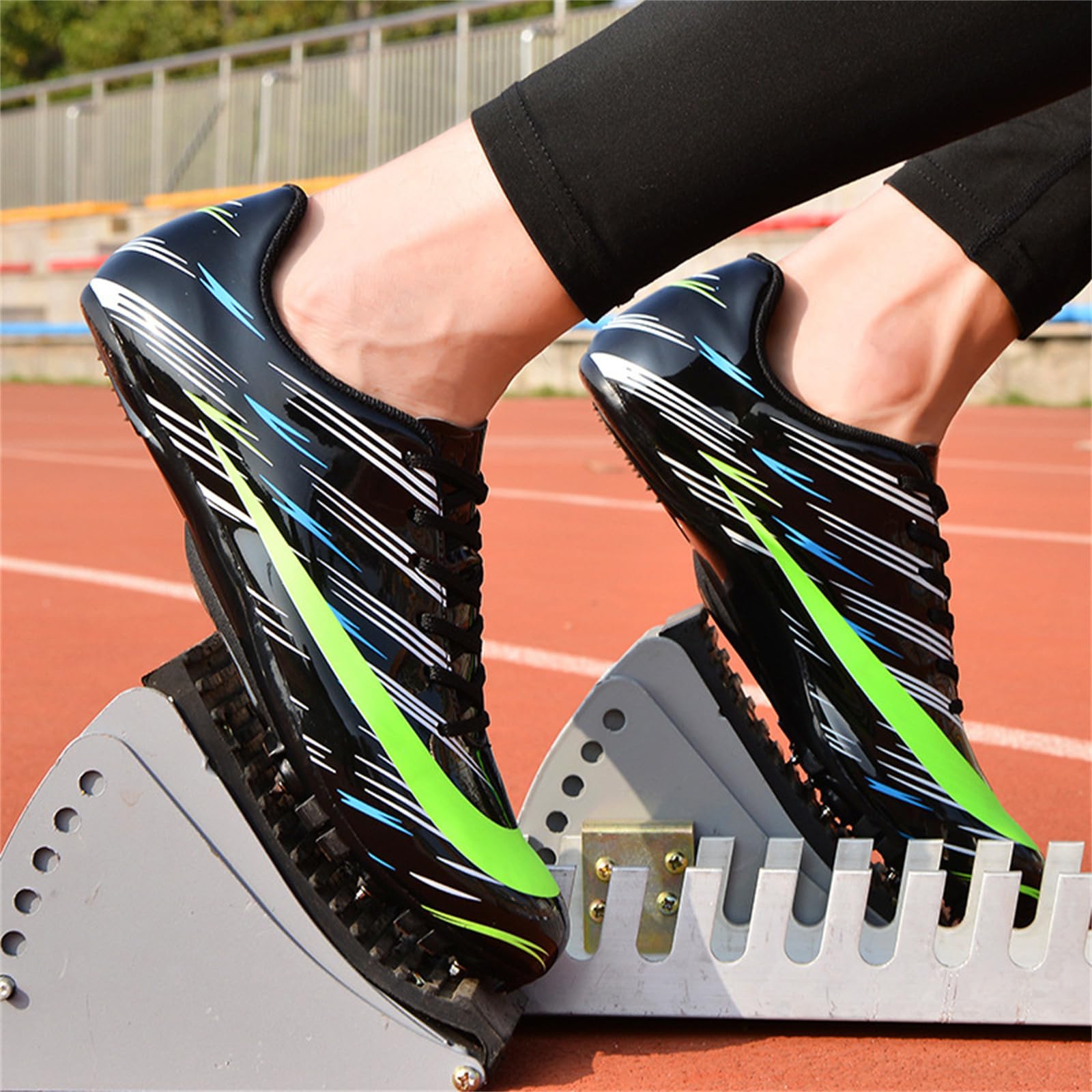 Zapatillas De Atletismo Unisex,Cómodas Zapatos de Pista y Campo,Zapatillas de Atletismo Antideslizantes,Zapatillas Deportivas con Clavos De 8 Clavos,Zapatillas de Clavos para Sprint,Running
