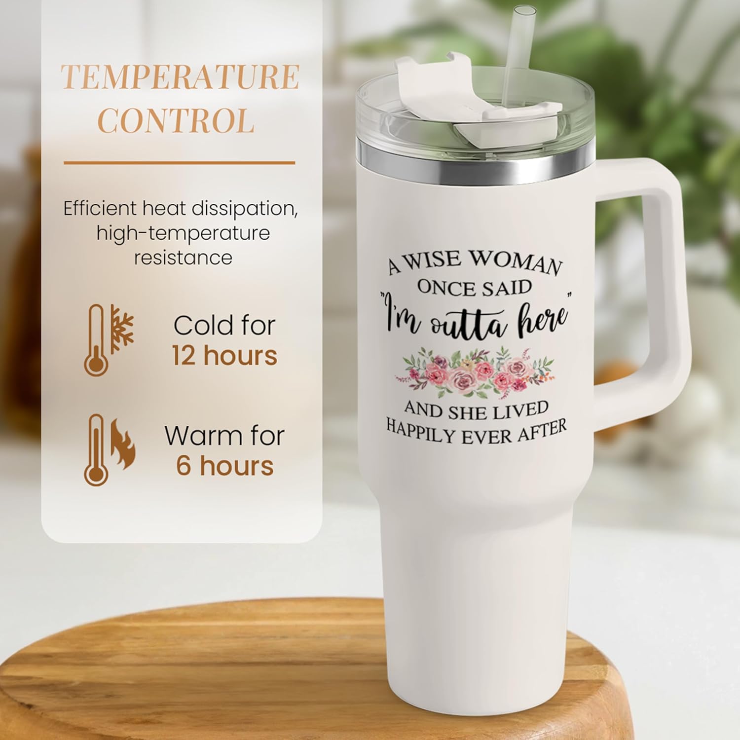 SANDJEST Retirement Tumbler 40oz Stainless Steel with Handle and Straw - Happy Retirement Gifts for Coworkers & Colleagues - Image 5