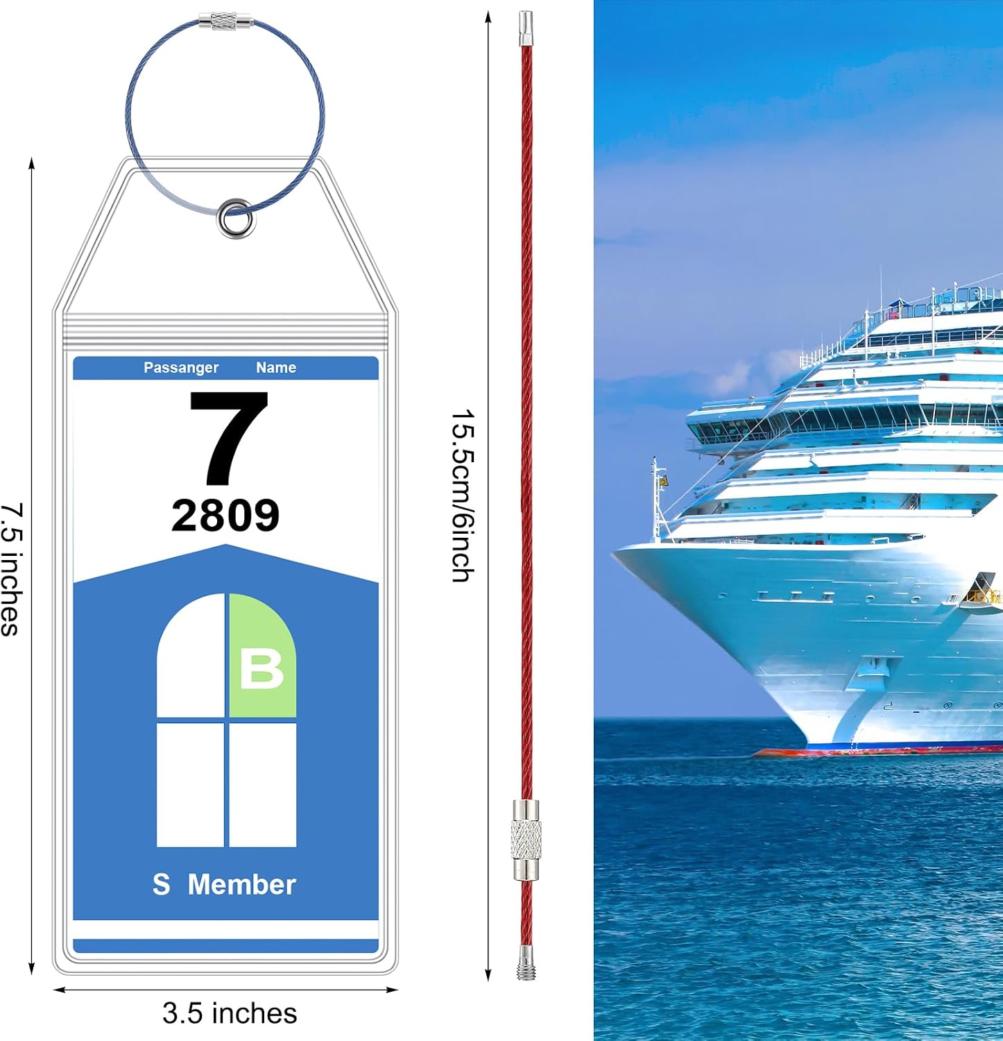 Woanger 24 Pack Cruise Luggage Tag Holder 2026 Cruise Ship Tag image 2