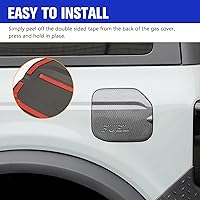 Vista 5 de HAKA TOUGH Cubierta de tapa de gas para Ford Bronco 2021 2022 2023 2/4 puertas, puerta de llenado de combustible, accesorios exteriores, fibra