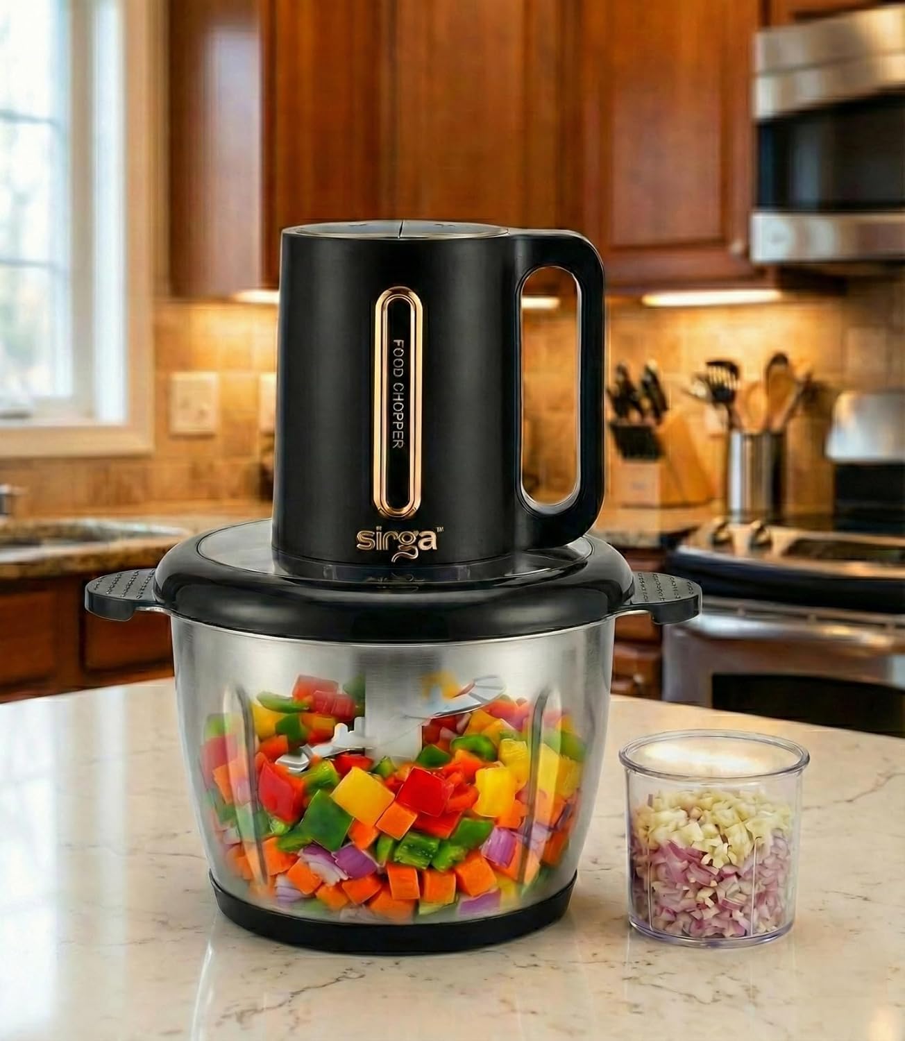 400 Watts Electric Chopper for Kitchen, Twin Blade Technology, 3000 ml 'chop-n-store' plastic bowl with lid, Vegetable Chopper, Cutter, Chop, Mince, Dice, Whisk, Blend-image-41