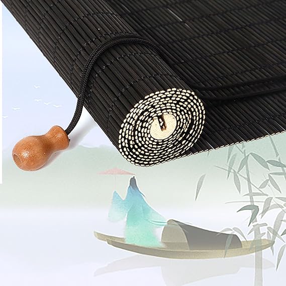 Bamboo Blinds, Retro Outdoor Shades for Patio Bamboo Roller Blinds