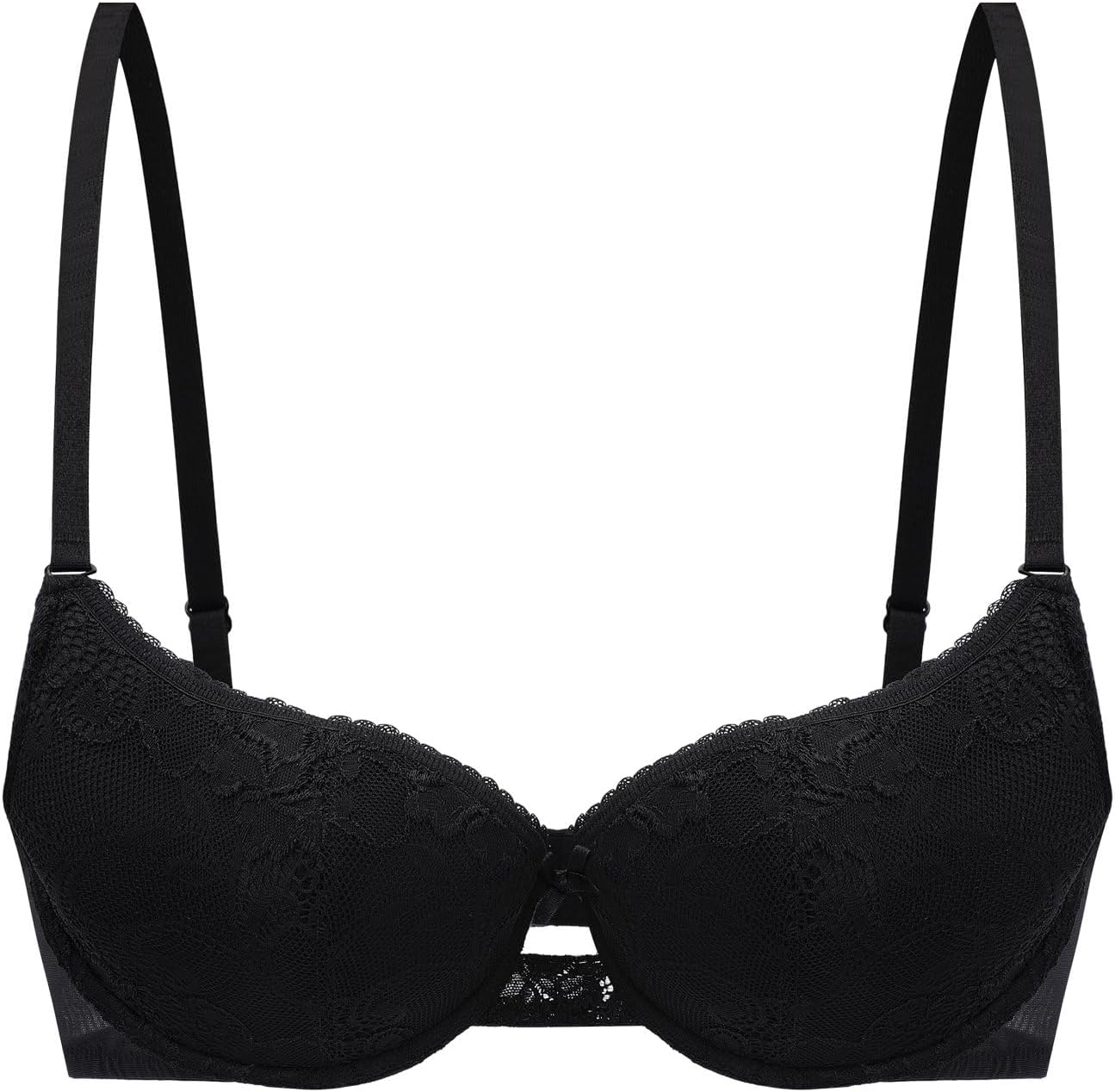 Women's Balconette Bra Sexy Lace Bralettes Demi Underwire Low Cut Cotton Everyday Bras Half Cup Lingerie - Image 8