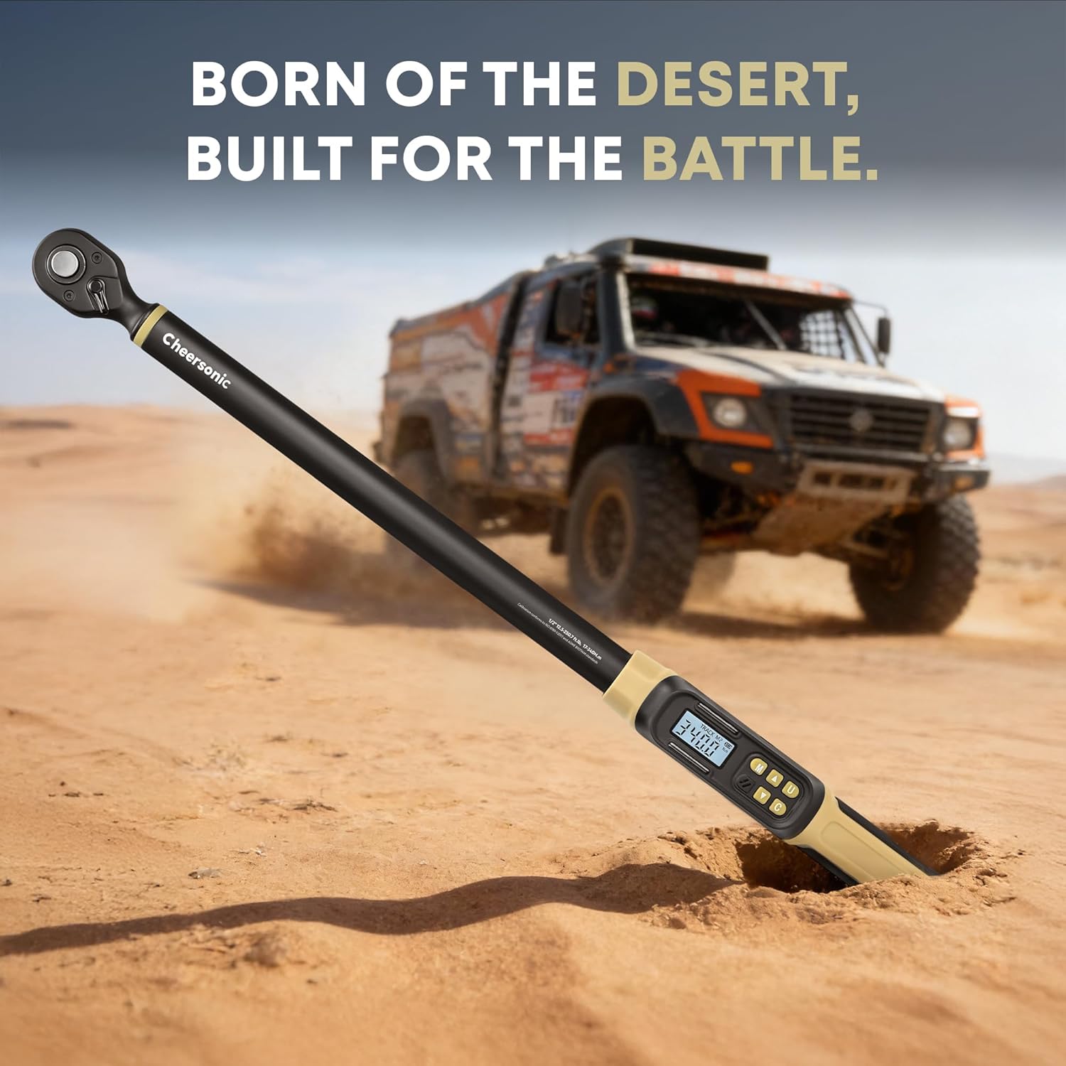 Digital Torque Wrench 1/2 Drive, 12.5-250.7 ft·lb (17-340N.m) ±1% Accuracy Electronic Torque Wrench with Buzzer and LED Heavy Duty Torque Wrench Set with Socket for Car Repair Trucks large machinery