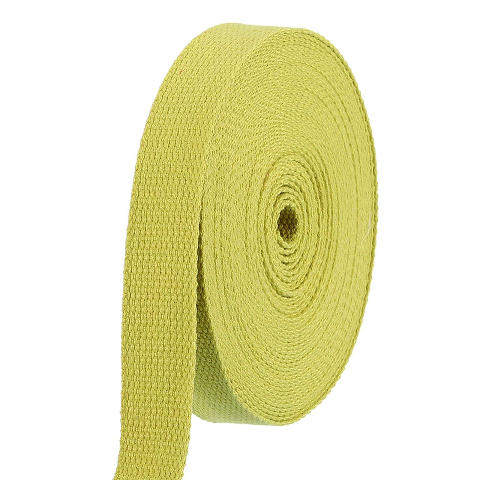 sourcing map Cotton Webbing 1 Inch 11 Yard Polyester Cotton Weave Webbing Strap Twill Tape Ribbon for Arts and Crafts Webbing Tote Bag Handles Cloth Belt Making Outdoor Supplies, Yellow โ image 1