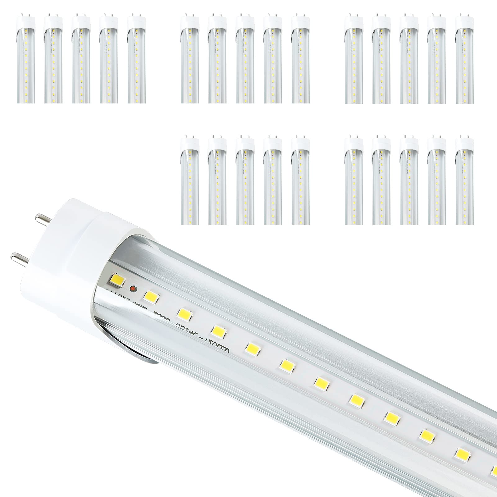 Ghiuop 25-Pack T8 LED Light Bulb Tubes