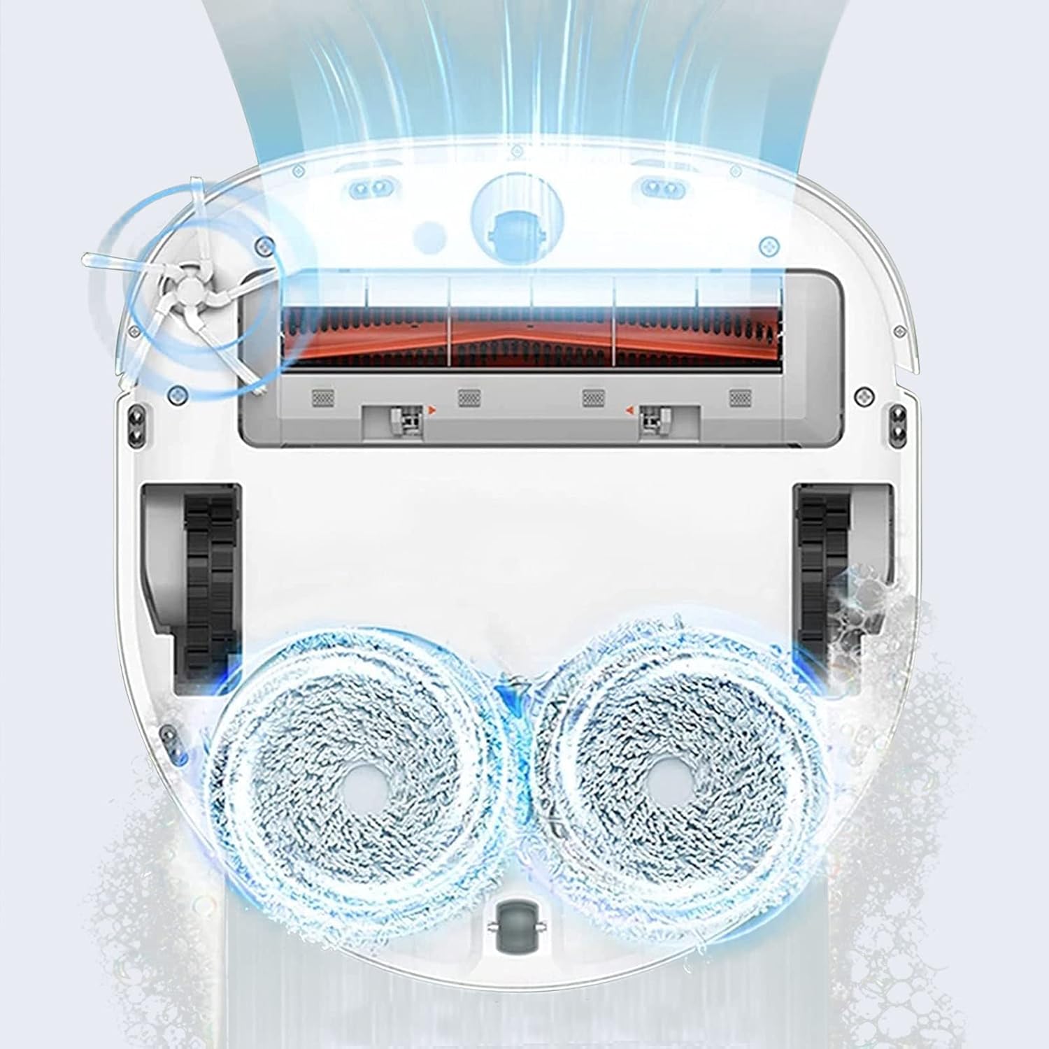 Chuancheng Main Side Brush Filter Mop Cloth Holder with Detachable Mop Pads Compatible with Xiaomi Dreame Bot W10 W10 Pro Robotic Vacuum Cleaner Replacement