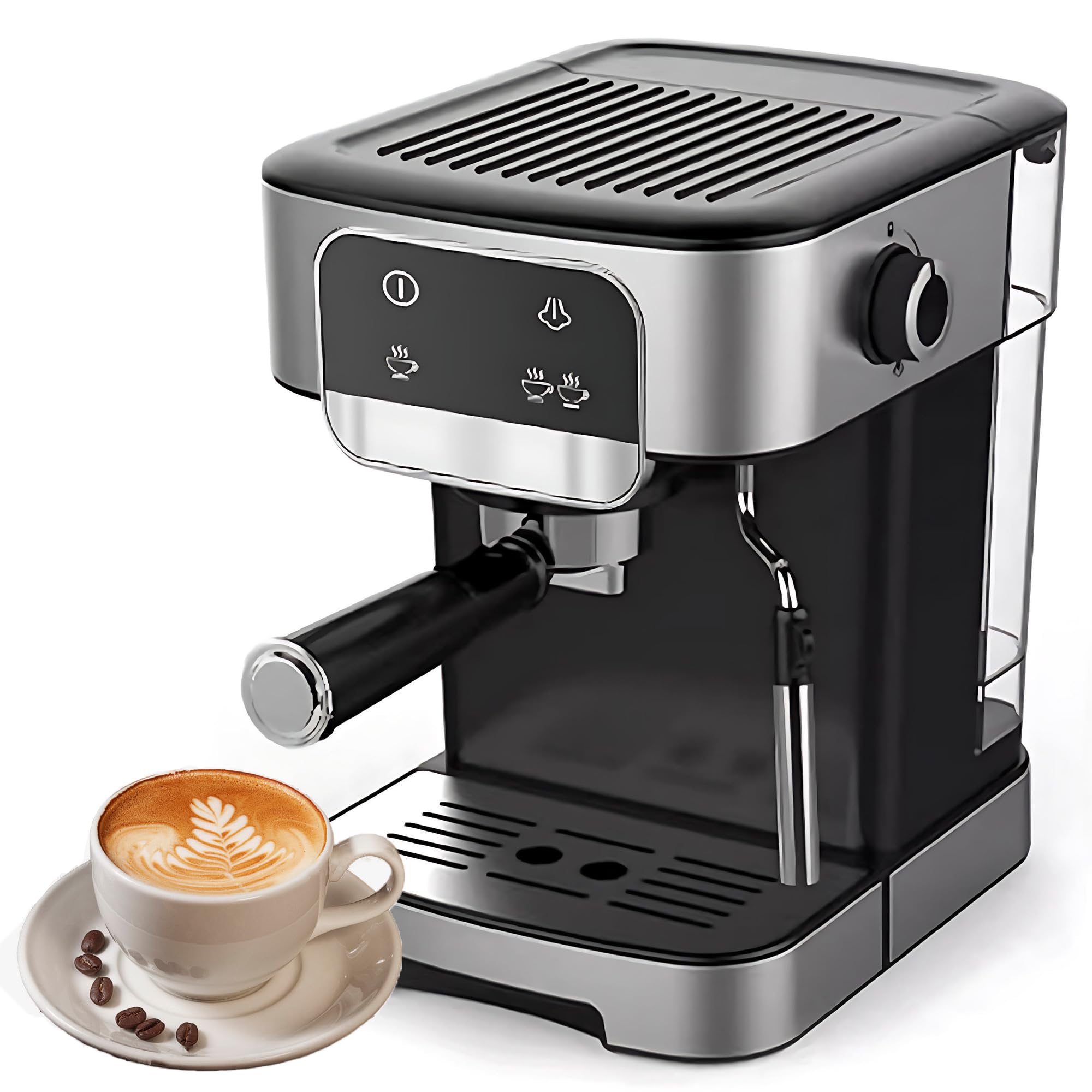 Machine à expresso tactile LED pour préparer cappuccino et latte