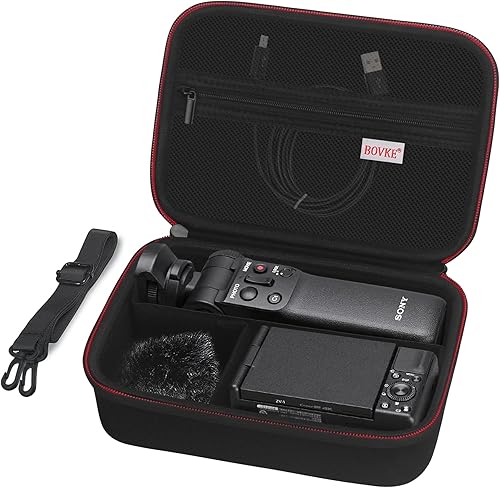 BOVKE Funda de transporte para cámara digital Sony ZV-1  ZV-1F  ZV-1 II Vlog y Bluetooth Grip Vlogger Kit de accesorios para vlogging YouTube Live