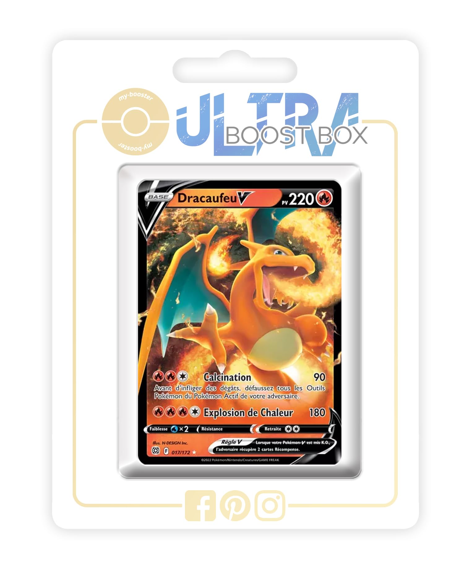 Charizard V 017/172 - Ultraboost X Sword and Shield 9 Sparkling