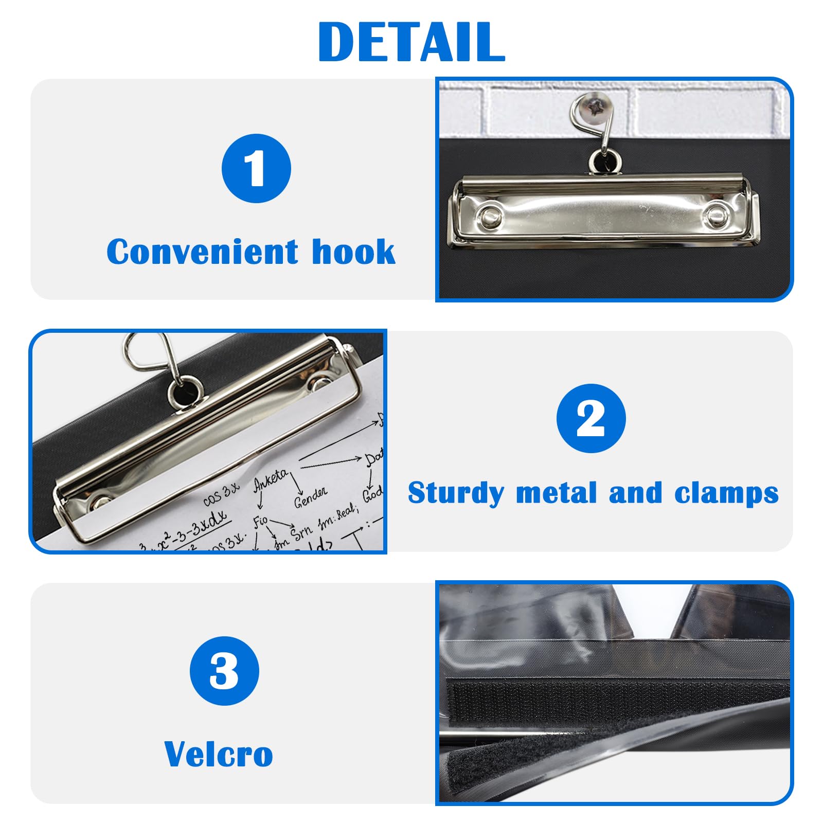XHDA Porte-bloc étanche A4 Avec écran En PVC Transparent Pour