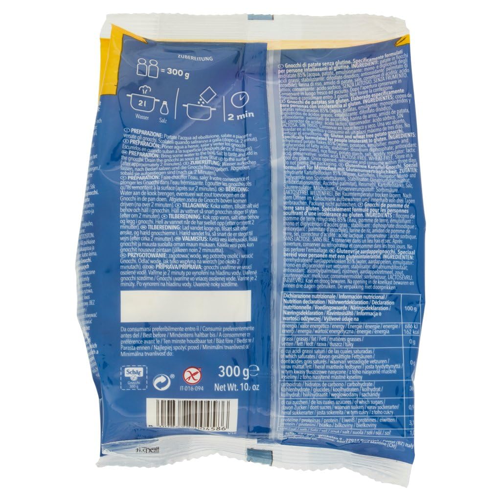 Italian Gourmet Bundle Glutenfreie Gnocchi 12x 300g + Italian Gourmet Polpa Gratis – Italienische Kartoffel-Gnocchi, 2 Portionen pro Packung, schnelle Zubereitung in 2 Minuten 3,6kg