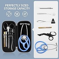 Vista 39 de Funda para estetoscopio Littmann Classic III, Lightweight II S.E de 3M, Acoustica Deluxe de MDF, Cardiology IV, espacio para tijeras médicas
