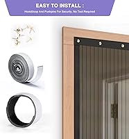 Vista 7 de Titan Mall Puerta de tela de alambre magnética con cierre automático superhermético, y cierre de gancho y bucle para el marco completo