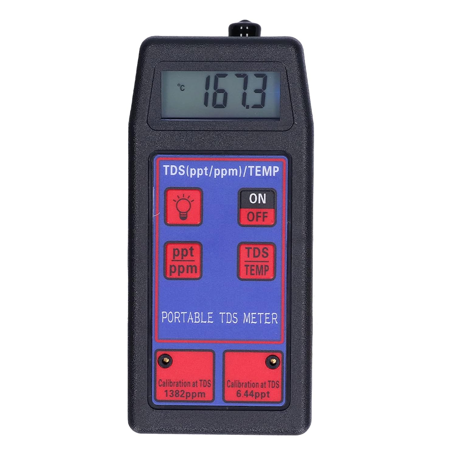 TDS Temperature Tester Portable Water Quality Analyzer 2 in 1 Design Fast Accurate Measurement for Swimming Pool Aquarium Hydroponics ABS Material 16.5x7.5x3cm