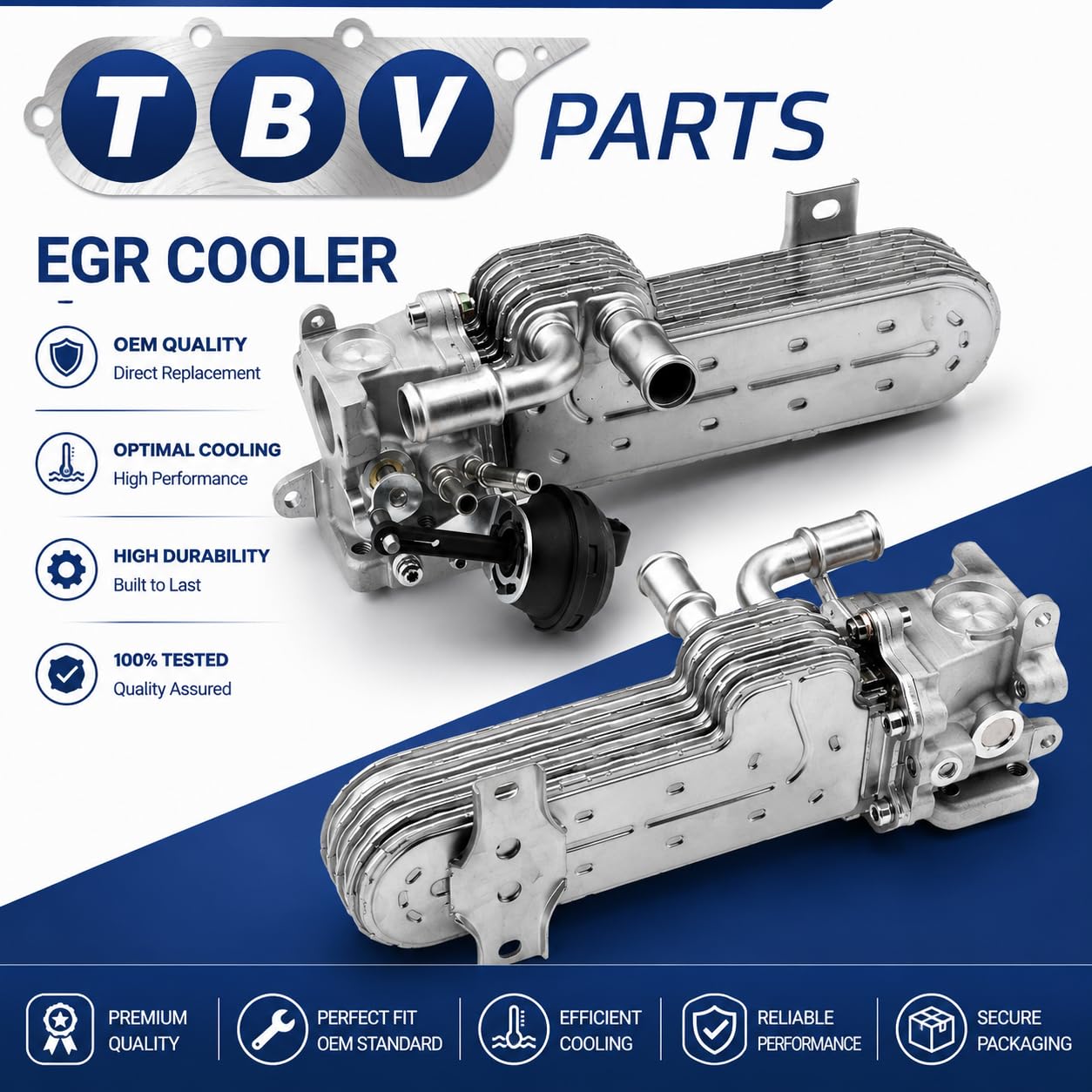 Enfriador EGR 2.0 TDI 03G131512L, 03G131063, 03G131513J, 03G131513D, 03G131513 Enfriador de gases de escape para A3 Altea Toledo Leon Golf Jetta Passat B6