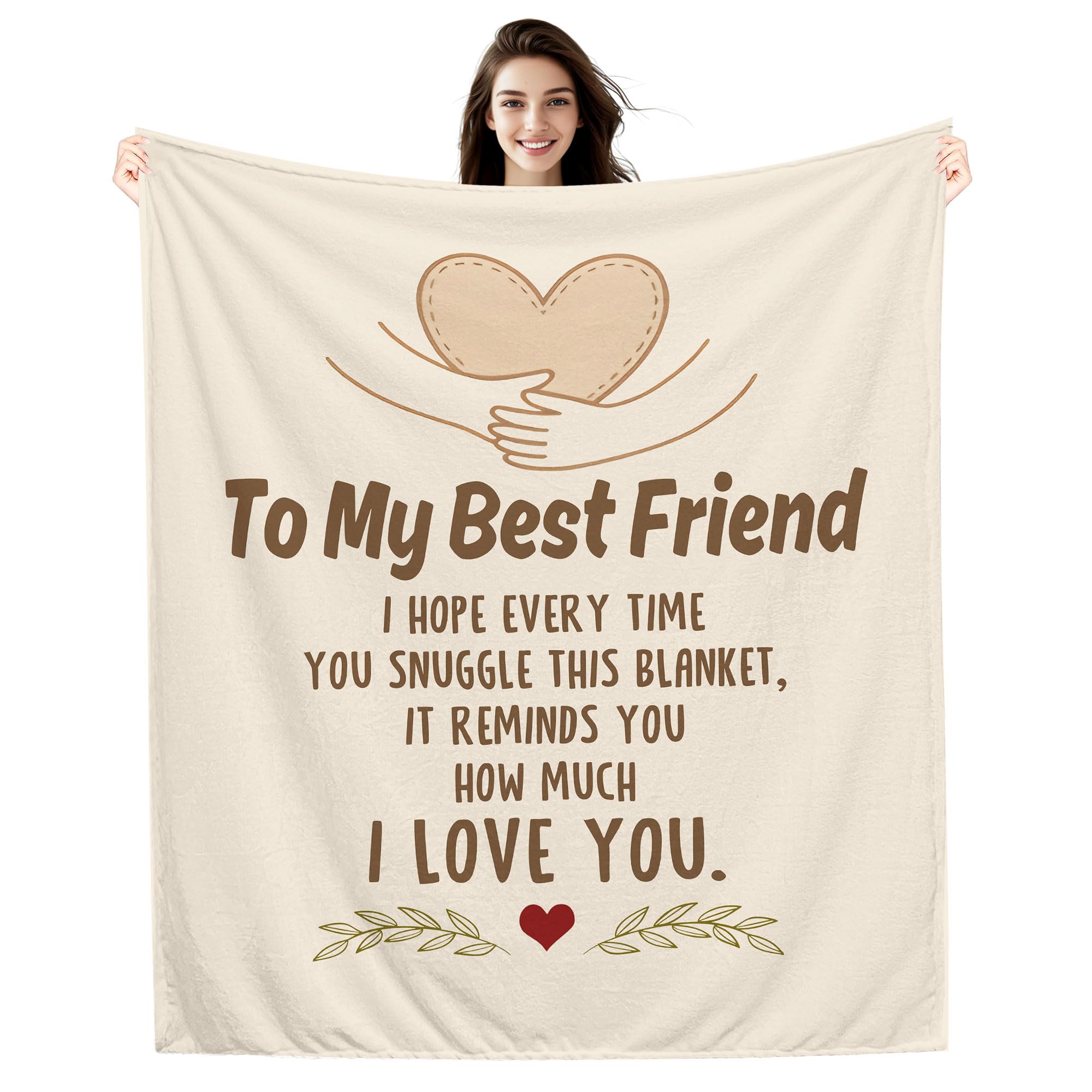 Amorea To My Best Friend I hope every time you snuggle this blanket it reminds you how much I love you Blanket for Best Friend Women Men Reminder Birthday Graduation