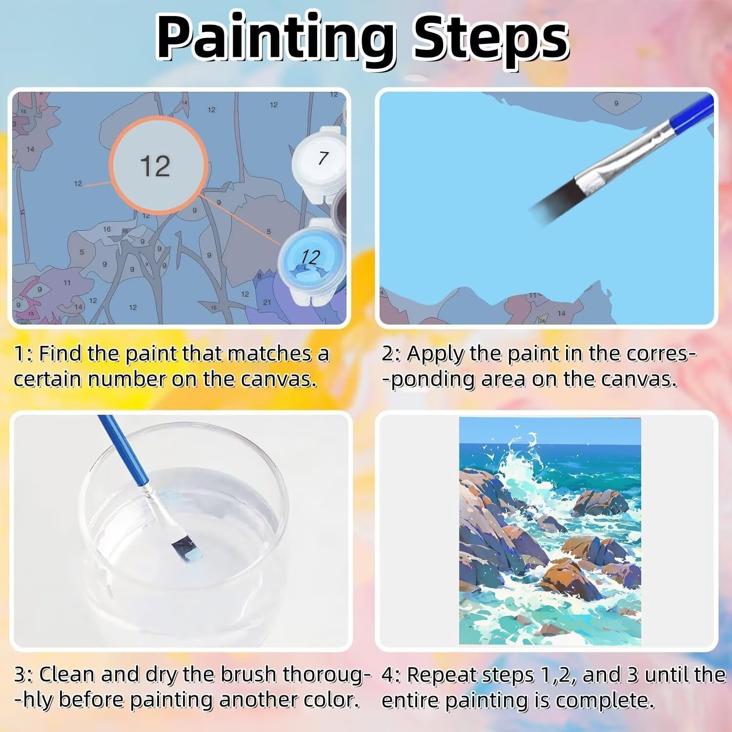 空間 ペイントバイナンバーキット惑星 Paint by Numbers 塗り絵 キット 大人 数字ぬりえ 大人用数字塗り絵キャンバス