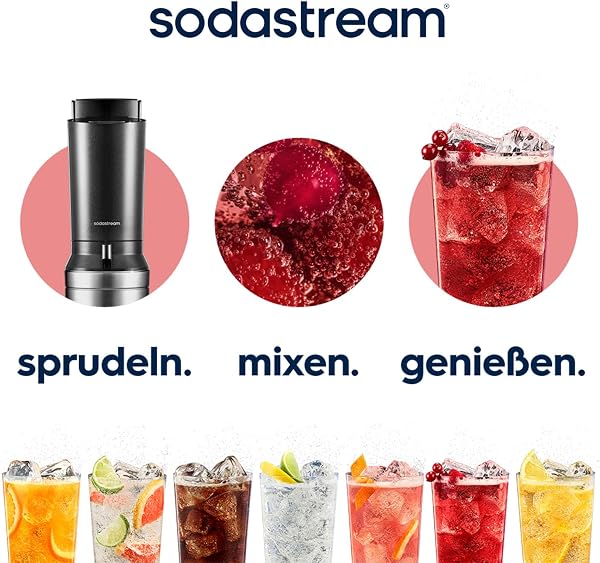 SodaStream – Crystal Wassersprudler; Quick Connect CO2-System; inklusive 60-Liter CO2-Zylinder; 2x 0;7L Liter Glasflasche; spülmaschinenfest; umweltfreundlich & weniger Einweg-Plastikmüll; titan - 4