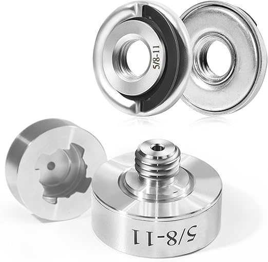 XLOCK 3PCS Quick Change Nut for 5/8''-11 Thread Angle Grinders - Stainless Steel Diamond Core Drill Bit Adapter