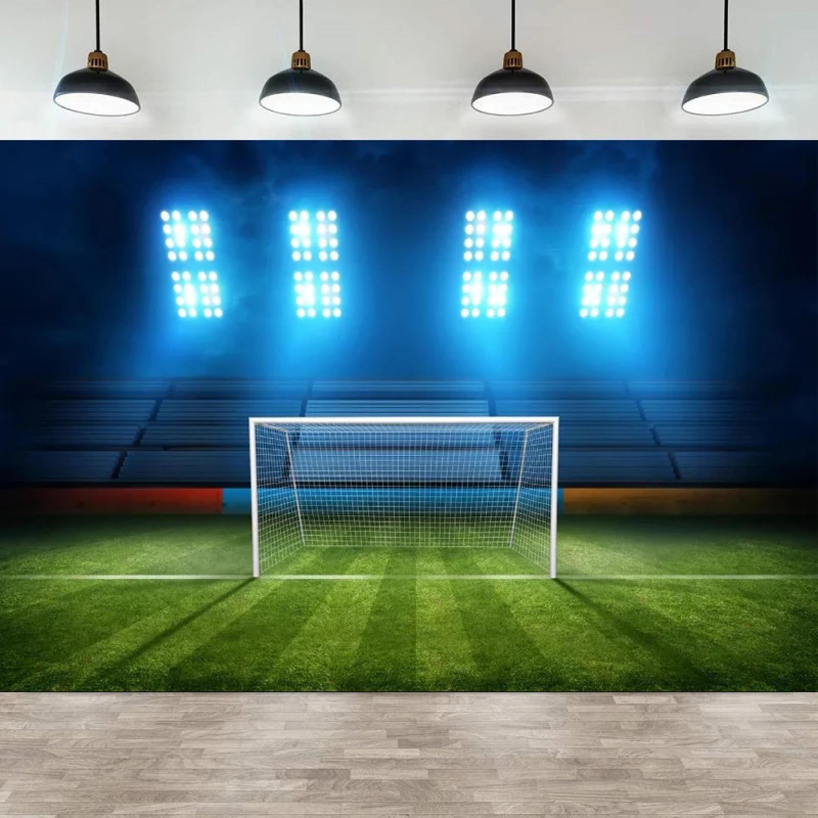 Fotografia tło boisko piłka nożna stadion światło zdjęcie dla chłopców Happy Birthday Party Decor Portret Strzelanie Banner