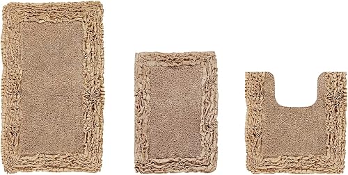 Miniatura 107 de Better Trends Alfombras en forma de corazón de 30 pulgadas, 100% algodón, suave, antideslizante, lavables, absorbentes de agua, para la entrada