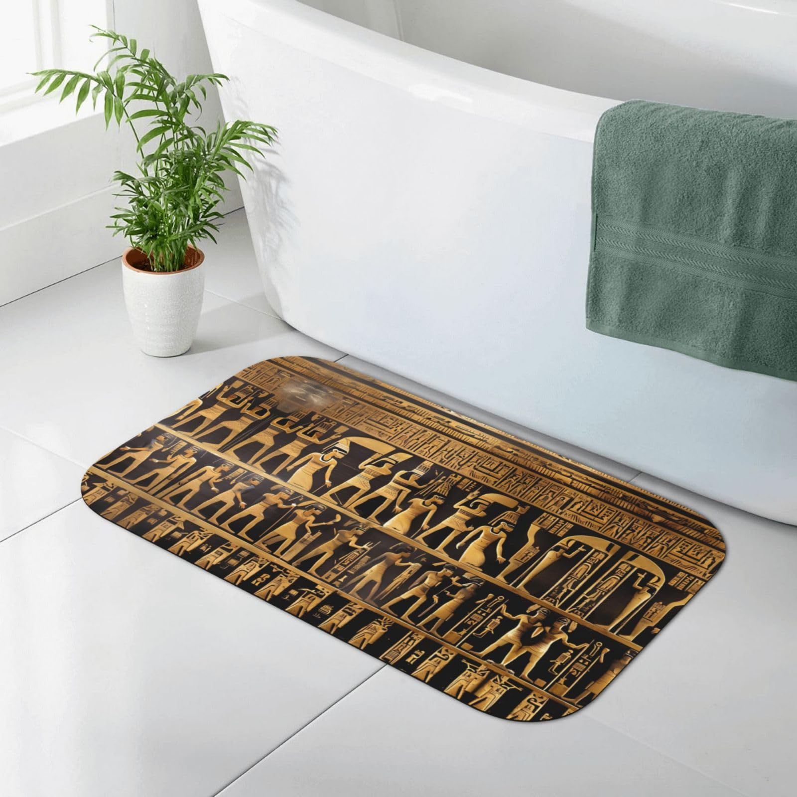 Tapis de douche Égypte en diatomée pour une sortie de bain sèche et douce
